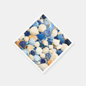 Summer Marine Seashells Serviette (Ecke)