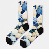 Summer Marine Seashells Socken (Linkes Detail)