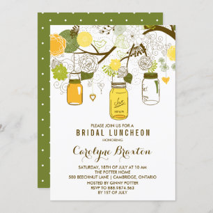Summer Mason Jars Bridal Luncheon Einladung