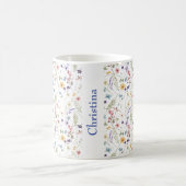 Summer Meadow Allover Muster Name Coffee Tasse (Mittel)
