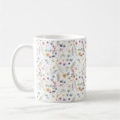 Summer Meadow Allover Muster Name Coffee Tasse (Links)