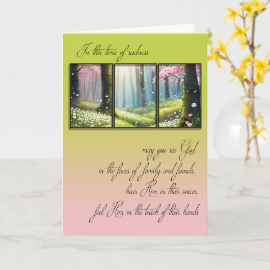 Summer Meadow Beileid Karte (Gelbe Blume)