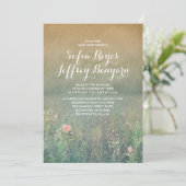 Summer Meadow Elegant und Dreamy Wedding Einladung (Stehend Vorderseite)