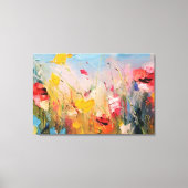 Summer Meadow – Expressive Abstract Wildflowers Leinwanddruck (Vorderseite)