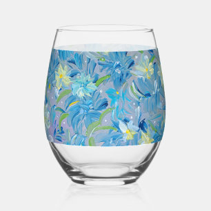 Summer Meadow Floral Weinglas Ohne Stiel