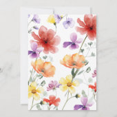 Summer Meadow Liebe in Bloom Brautparty Einladung (Rückseite)