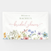 Summer Meadow Wildblume Brautparty Banner (Horizontal)