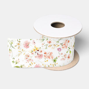 Summer Meadows Wildblumen Niedlich Elegante Farben Satinband