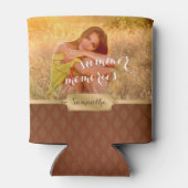 Summer Memories Custom Foto and Calligraphy Dosenkühler (Rückseite)