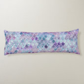 Summer Mermaid Glitzer Scales #11 (Imitate Glitzer Seitenschläferkissen (Rückseite)