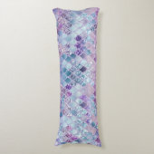 Summer Mermaid Glitzer Scales #11 (Imitate Glitzer Seitenschläferkissen (Vorderseite Vertikal)