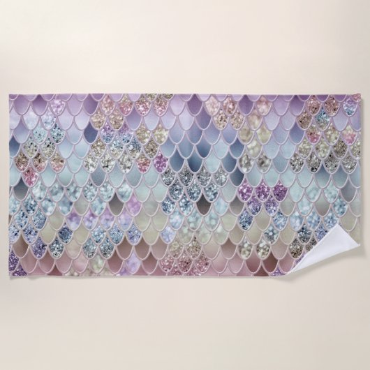 Summer Mermaid Glitzer Scales #13 (Imitate Glitzer Strandtuch (Vorderseite)