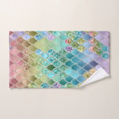 Summer Mermaid Glitzer Scales #1 (Imitate Glitzer) Badhandtuch Set (Handtuch)
