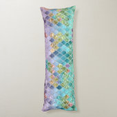 Summer Mermaid Glitzer Scales #1 (Imitate Glitzer) Seitenschläferkissen (Rückseite (Vertikal))
