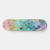 Summer Mermaid Glitzer Scales #1 (Imitate Glitzer) Skateboard (Horizontal)