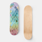 Summer Mermaid Glitzer Scales #1 (Imitate Glitzer) Skateboard (Vorderseite)