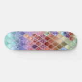 Summer Mermaid Glitzer Scales #7 (Imitate Glitzer) Skateboard (Horizontal)