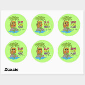 Summer Mermaid Niedlich Sticker Lime Green (Blatt)