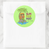 Summer Mermaid Niedlich Sticker Lime Green (Tasche)