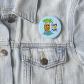 Summer Mermaid Niedlich Water Flasche Blau Button (Beispiel)