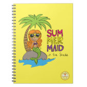 Summer Mermaid Niedliches Notebook gelb Notizblock (Vorderseite)
