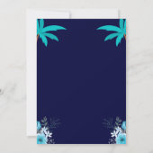 Summer Miami Weekend Beach Bachelorette Party Einladung (Rückseite)