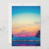 Summer Miami Weekend Beach Junggeselinnen-Abschied Einladung (Rückseite)