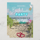 Summer Miami Weekend Beach Junggeselinnen-Abschied Einladung (Vorne/Hinten)