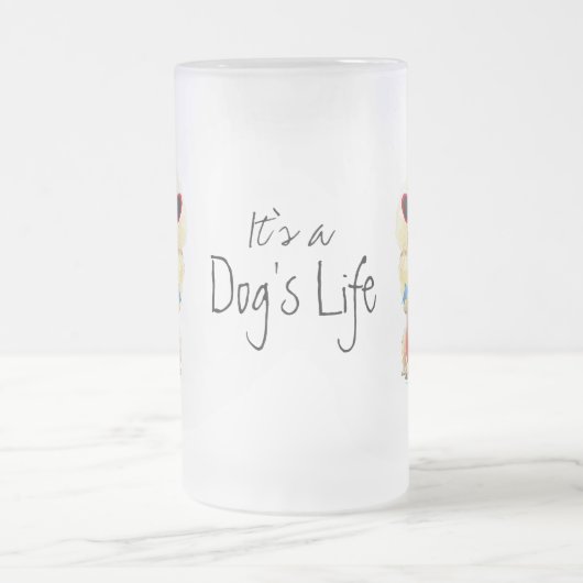 Summer Miniatur Poodle Mattglas Bierglas (Mittel)