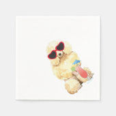 Summer Miniatur Poodle Serviette (Vorderseite)