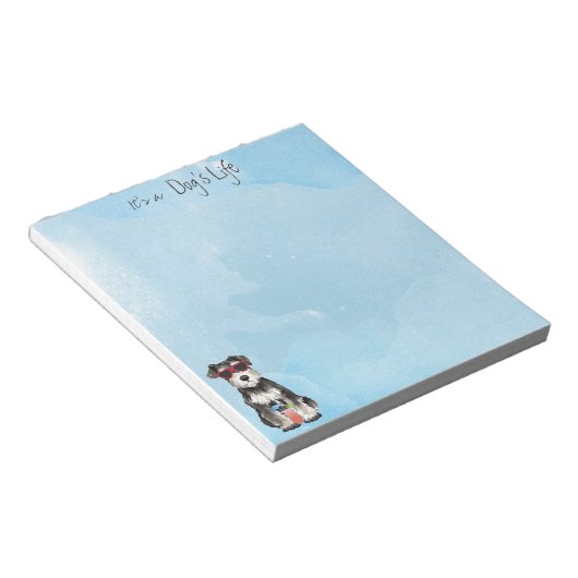 Summer Miniatur Schnauzer Notepad Notizblock (angewinkelt)
