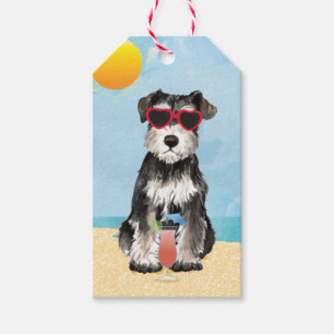 Summer Miniature Schnauzer Geschenktags Geschenkanhänger