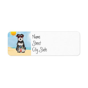 Summer Miniature Schnauzer Label