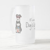 Summer Miniature Schnauzer Mattiert Glass Beer Tas Mattglas Bierglas (Vorderseite Links)