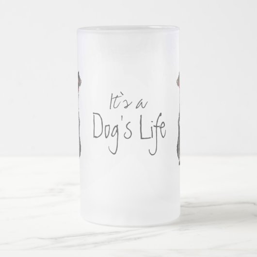 Summer Miniature Schnauzer Mattiert Glass Beer Tas Mattglas Bierglas (Mittel)