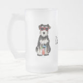 Summer Miniature Schnauzer Mattiert Glass Beer Tas Mattglas Bierglas (Links)