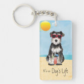 Summer Miniature Schnauzer Schlüsselanhänger (Vorderseite)