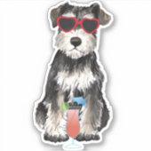 Summer Miniature Schnauzer Vinyl Sticker (Vorderseite)