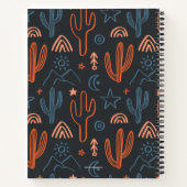 Summer Minimalistisch Cactus Pattern Notizblock (Rückseite)