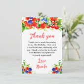 Summer Mixed Berries Birthday Dankeskarte (Stehend Vorderseite)