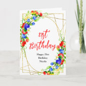 Summer Mixed Berries Birthday Karte (Vorderseite)