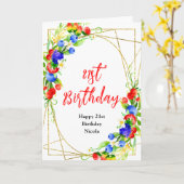 Summer Mixed Berries Birthday Karte (Gelbe Blume)