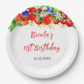 Summer Mixed Berries Birthday Pappteller (Vorderseite)