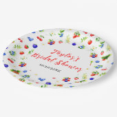 Summer Mixed Berries Bridal Shower Pappteller (Schrägansicht)