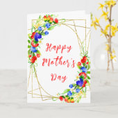 Summer Mixed Berries Happy Mother Day Karte (Gelbe Blume)