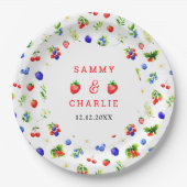 Summer Mixed Berries Wedding Pappteller (Vorderseite)