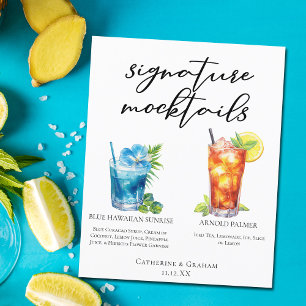 Summer Mocktails Blue Hawaiian Arnold Palmer Menü