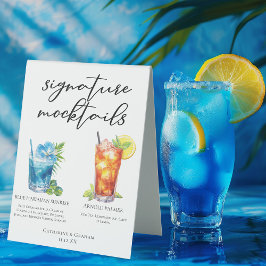 Summer Mocktails Blue Hawaiian Arnold Palmer Tischaufsteller