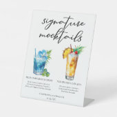 Summer Mocktails Blue Hawaiian Piña Colada Sockelschild (Vorderseite)