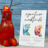 Summer Mocktails Blue Hawaiian Sangria Sockelschild